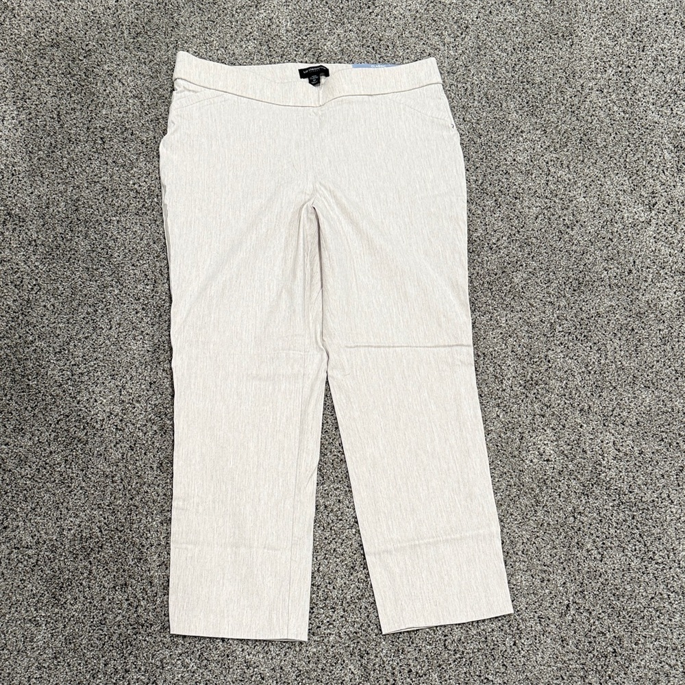Liz Claiborne Cream Ankle Trousers